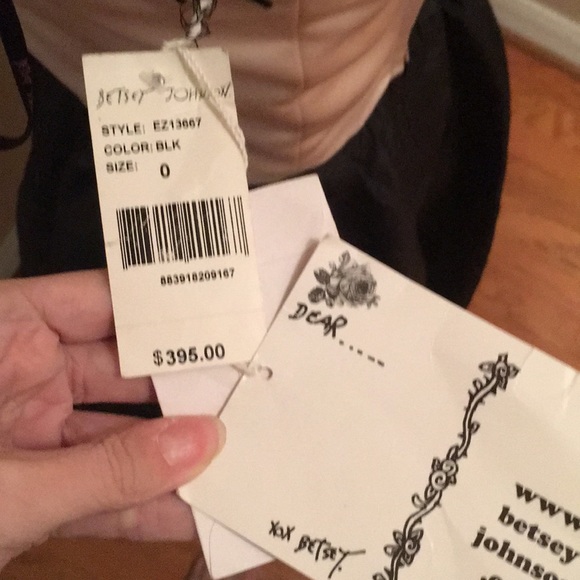 NWT Betsey Johnson Floral Embroidered Dress 0 - Picture 6 of 6